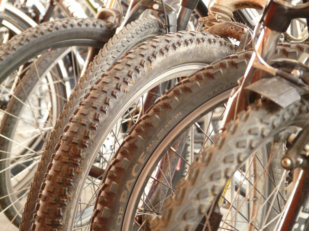 Vorderräder von Fahrrädern